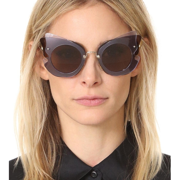 Download Miu Miu Accessories Miu Miu Purple Layered Butterfly Sunglasses Poshmark
